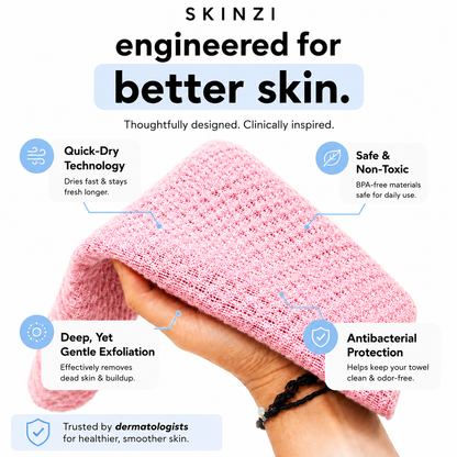 Skinzi™ Exfoliating Antibacterial Shower Towel