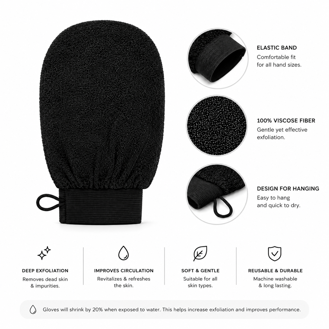 Skinzi™ Exfoliating Shower Gloves